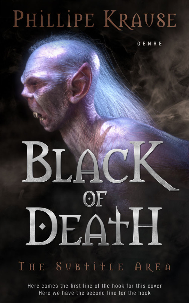 Front view of Cod Gray #25168 - Premade Horror Book Cover