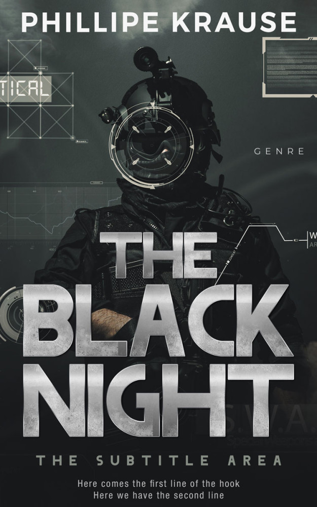 Front view of Outer Space #25186 - Premade Action & Adventure Book Cover