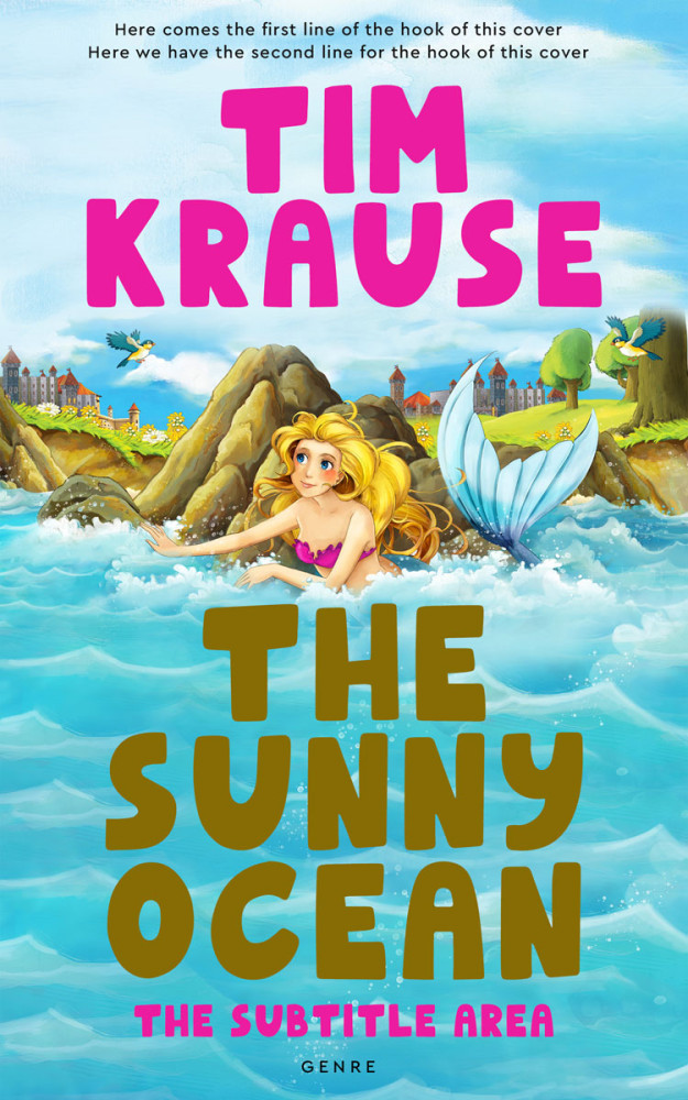 Front view of Bermuda #25271 - Premade Fantasy Book Cover