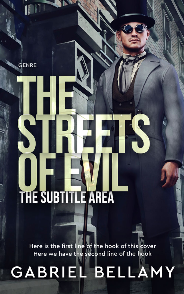 Front view of Steel Gray #25888 - Premade Historical Book Cover