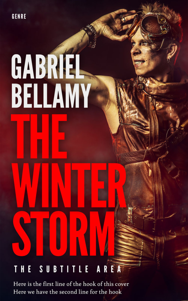 Front view of Cinnabar #25913 - Premade Science Fiction Book Cover