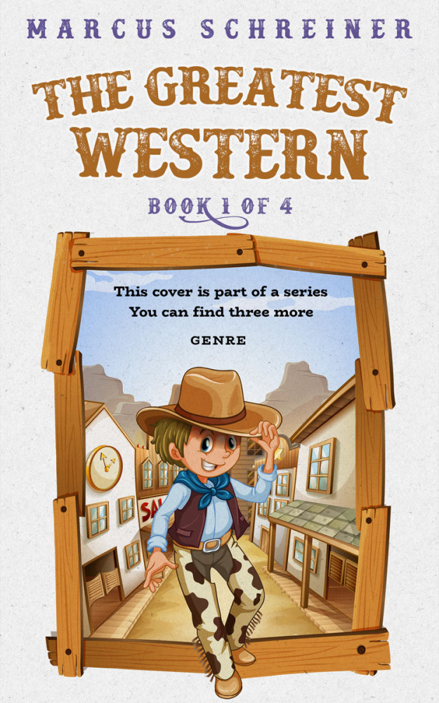Front view of Mercury #25970 - Premade Western Book Cover