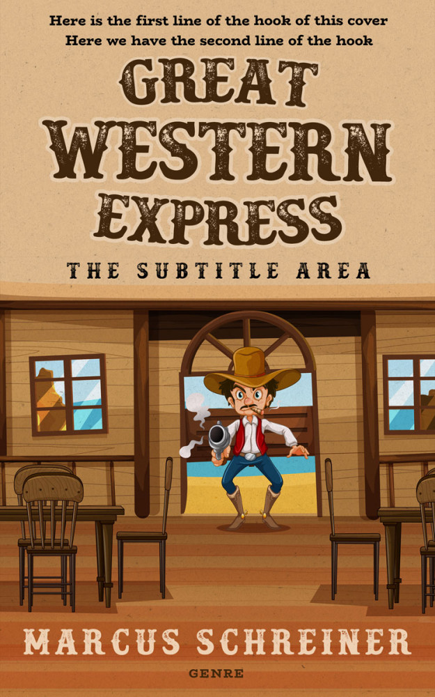 Front view of Muddy Waters #25974 - Premade Western Book Cover