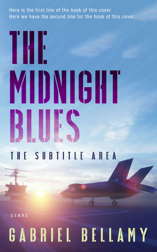 Front view of Polo Blue #25990 - Premade Action & Adventure Book Cover