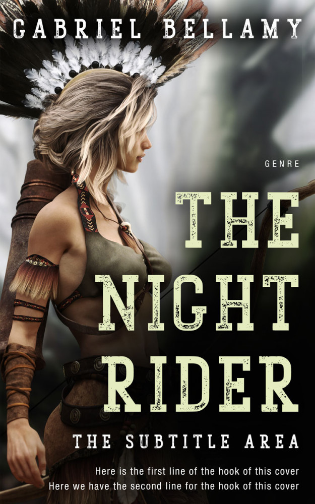 Front view of Foggy Gray #25998 - Premade Fantasy Book Cover