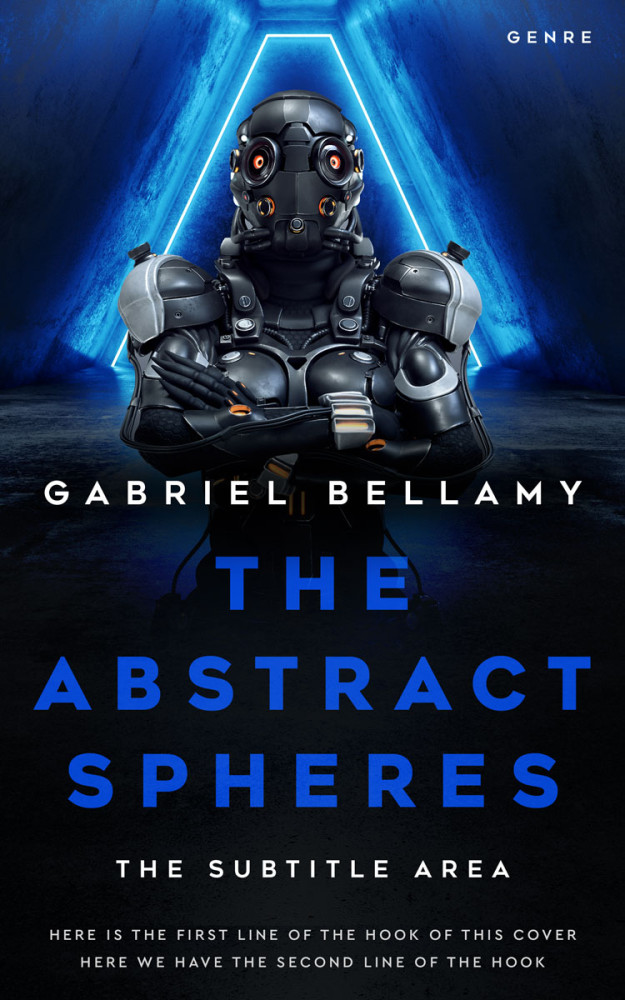 Front view of Ebony #26085 - Premade Science Fiction Book Cover