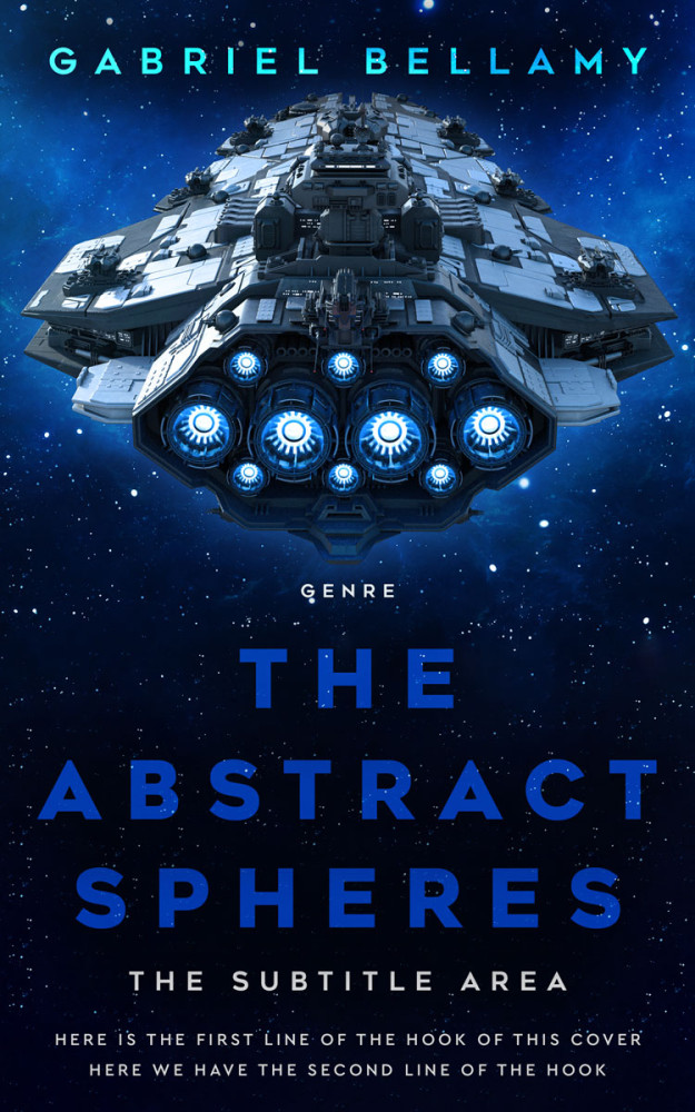 Front view of Black Pearl #26086 - Premade Science Fiction Book Cover