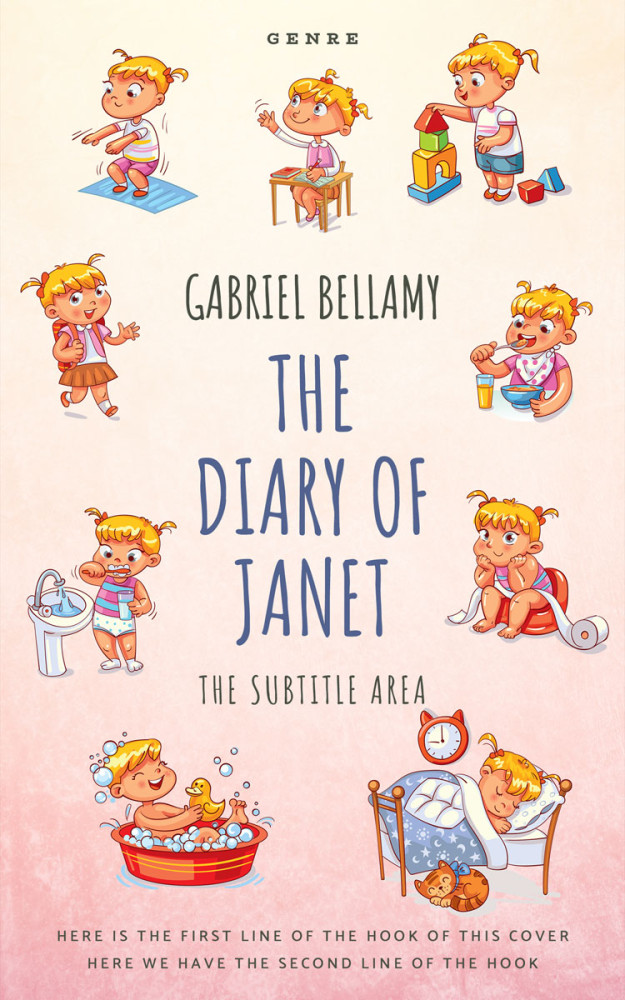 Front view of Linen #26122 - Premade Education Book Cover