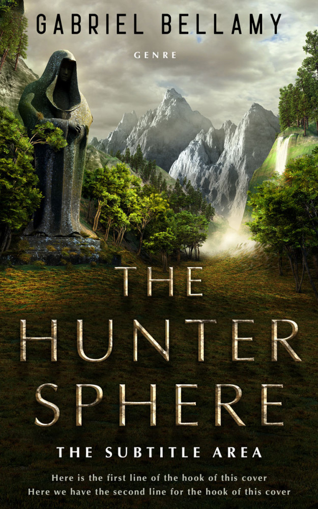 Front view of Eagle #26190 - Premade Fantasy Book Cover