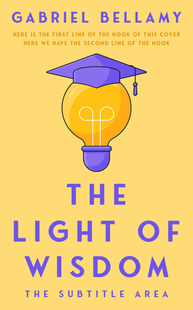 Front view of Marigold Yellow #26239 - Premade Education Book Cover