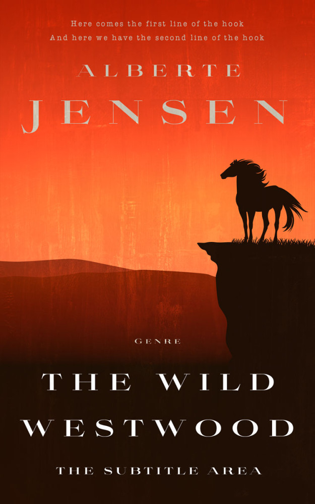 Front view of Punch #26343 - Premade Western Book Cover