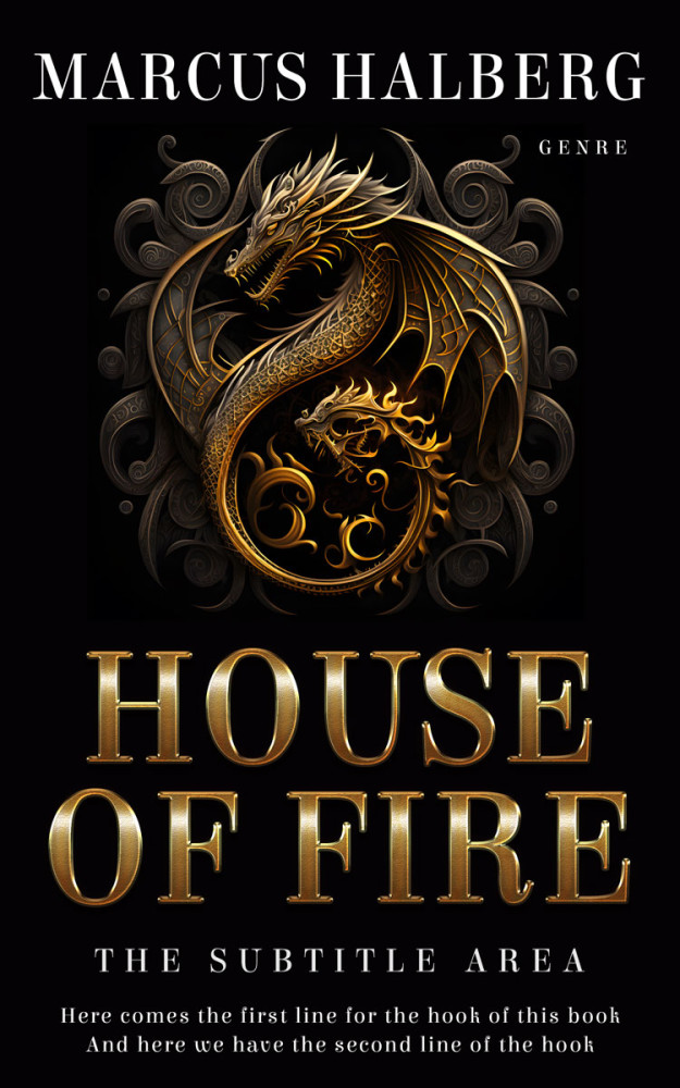 Front view of Cod Gray #26785 - Premade Fantasy Book Cover