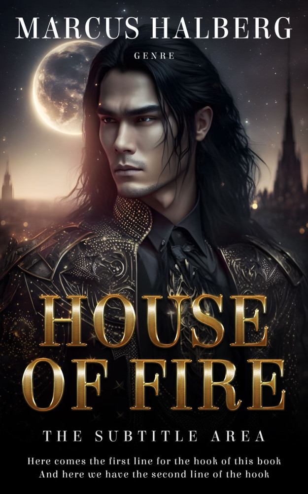 Front view of Thunder #26791 - Premade Fantasy Book Cover