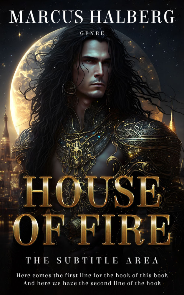 Front view of Cod Gray #26793 - Premade Fantasy Book Cover