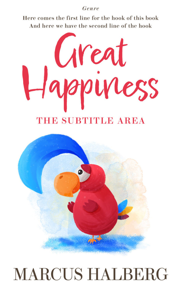 Front view of Curious Blue #26879 - Premade Chick Lit Book Cover