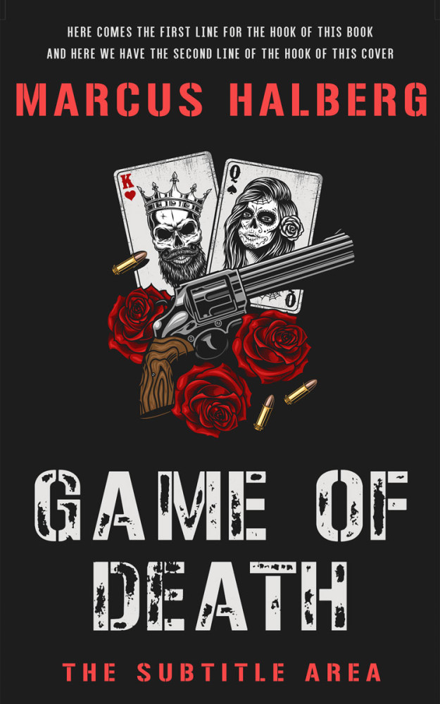 Front view of Cod Gray #26960 - Premade Action & Adventure Book Cover