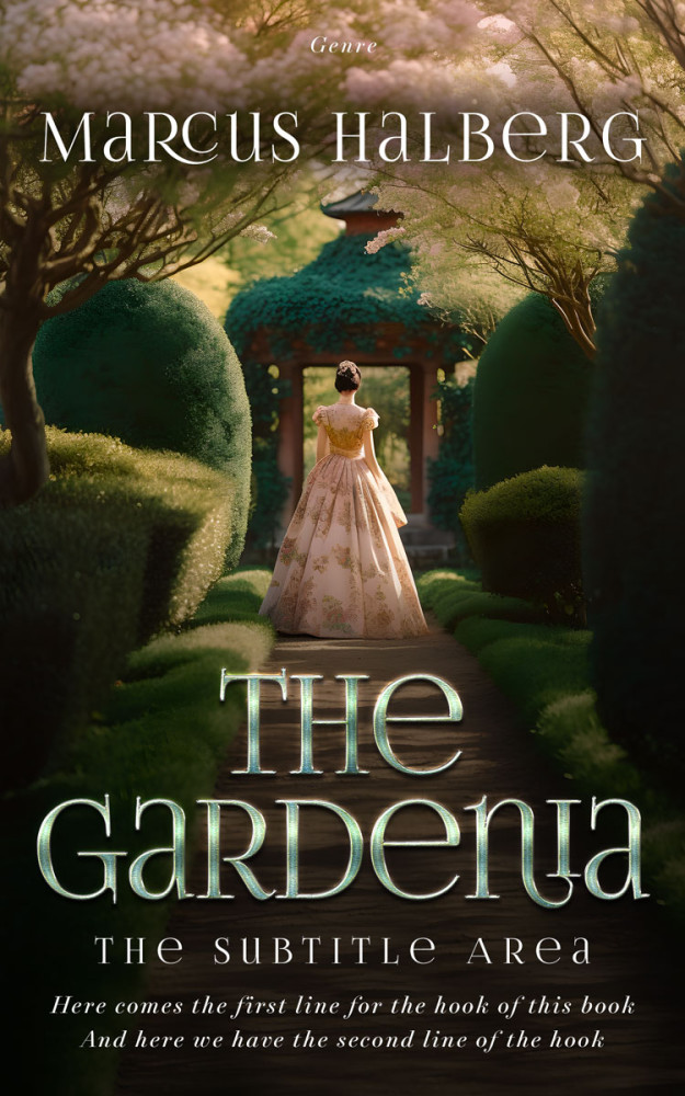 Front view of Rangoon Green #27221 - Premade Fantasy Book Cover