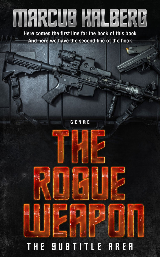 Front view of Shark #27274 - Premade Action & Adventure Book Cover