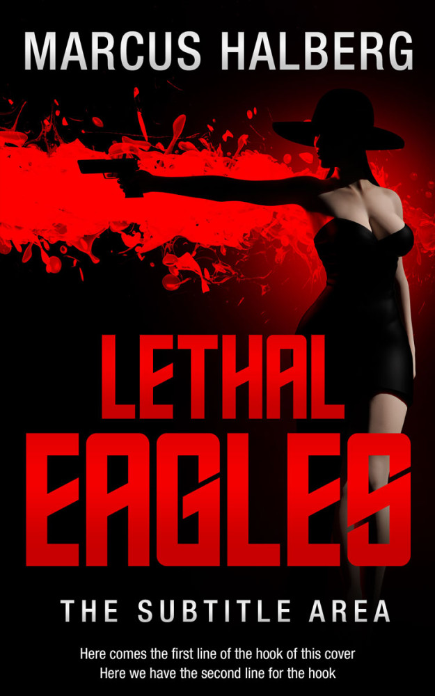 Front view of Black #27287 - Premade Mystery & Thriller & Suspense Book Cover