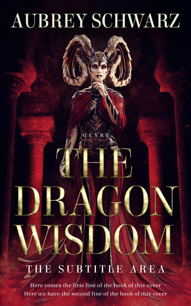 Front view of Old Rose #27529 - Premade Fantasy Book Cover | BookCoverZone