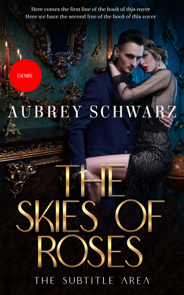 Front view of Black #27592 - Premade Romance Book Cover