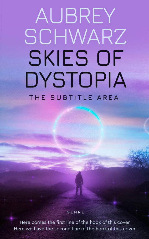 Front view of Lavender #27616 - Premade Science Fiction Book Cover