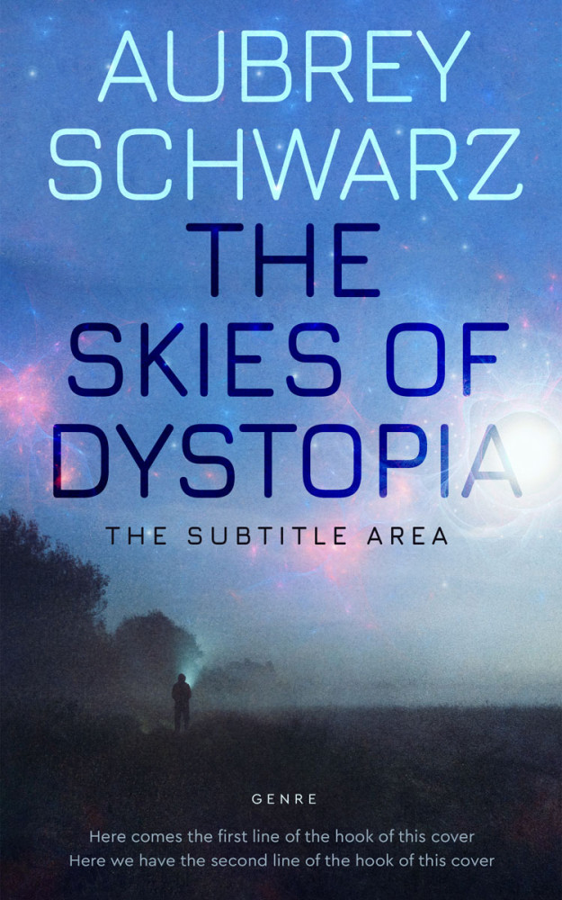 Front view of Steel Blue #27617 - Premade Science Fiction Book Cover