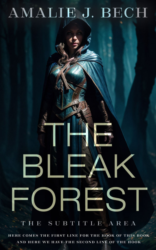 Front view of Ebony #27932 - Premade Fantasy Book Cover