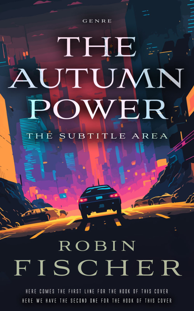 Front view of Steel Gray #28092 - Premade Apocalyptica Book Cover