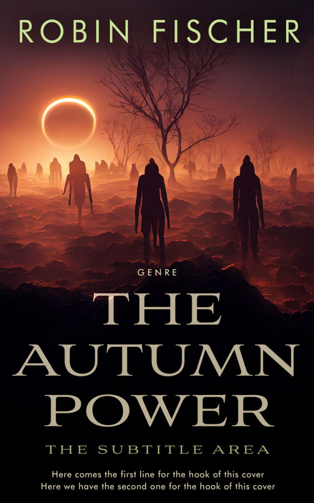 Front view of Antique Brass #28113 - Premade Horror Book Cover