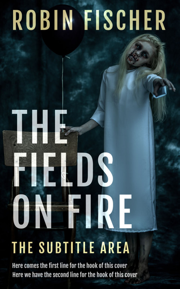 Front view of Aztec #28224 - Premade Horror Book Cover