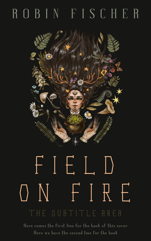 Front view of Cod Gray #28249 - Premade Fantasy Book Cover