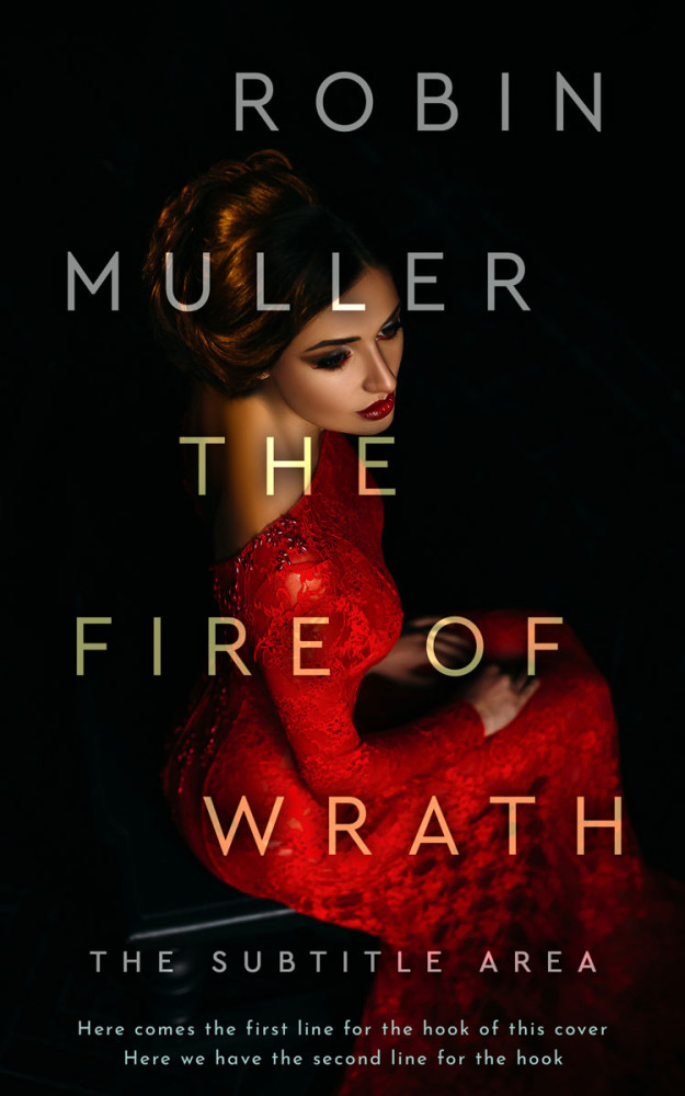 Front view of Medium Carmine #28278 - Premade Horror Book Cover