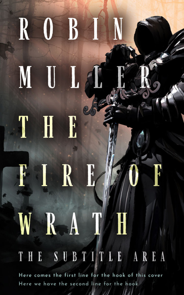 Front view of Cod Gray #28288 - Premade Fantasy Book Cover