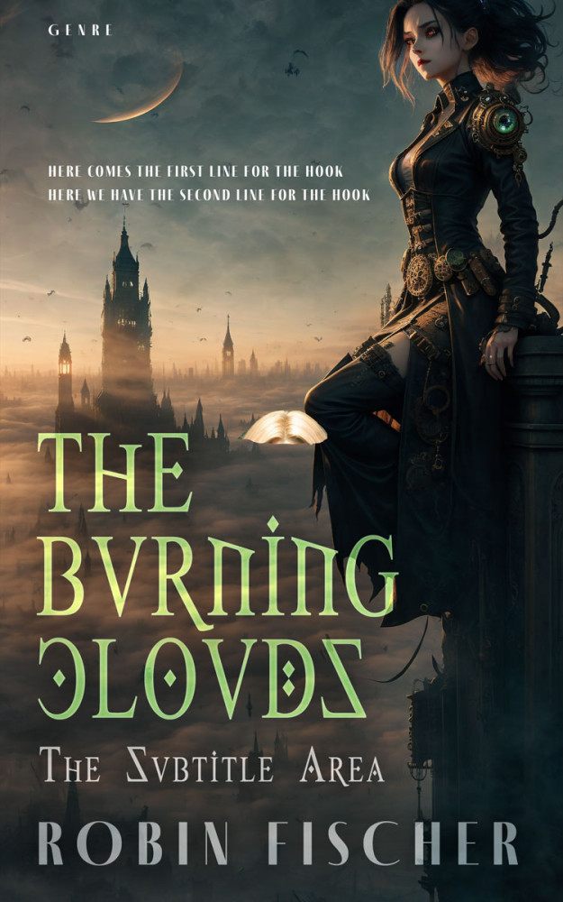 Front view of Outer Space #28321 - Premade Fantasy Book Cover