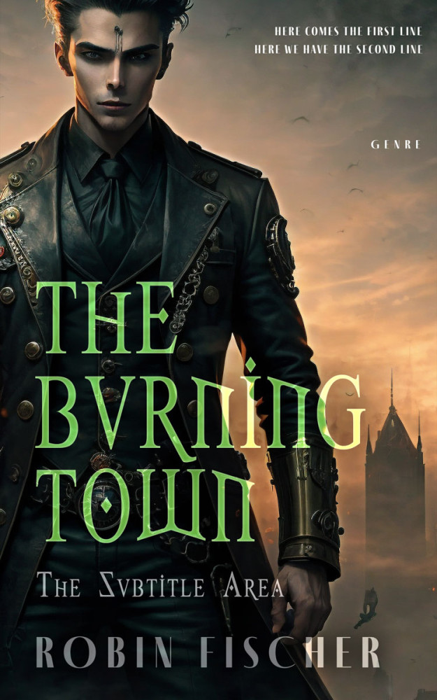 Front view of Antique Brass #28322 - Premade Fantasy Book Cover