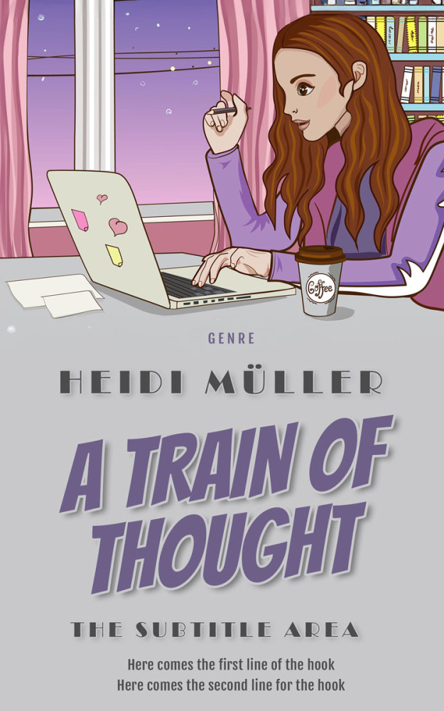 Front view of Pale Slate #28438 - Premade Business Book Cover | BookCoverZone