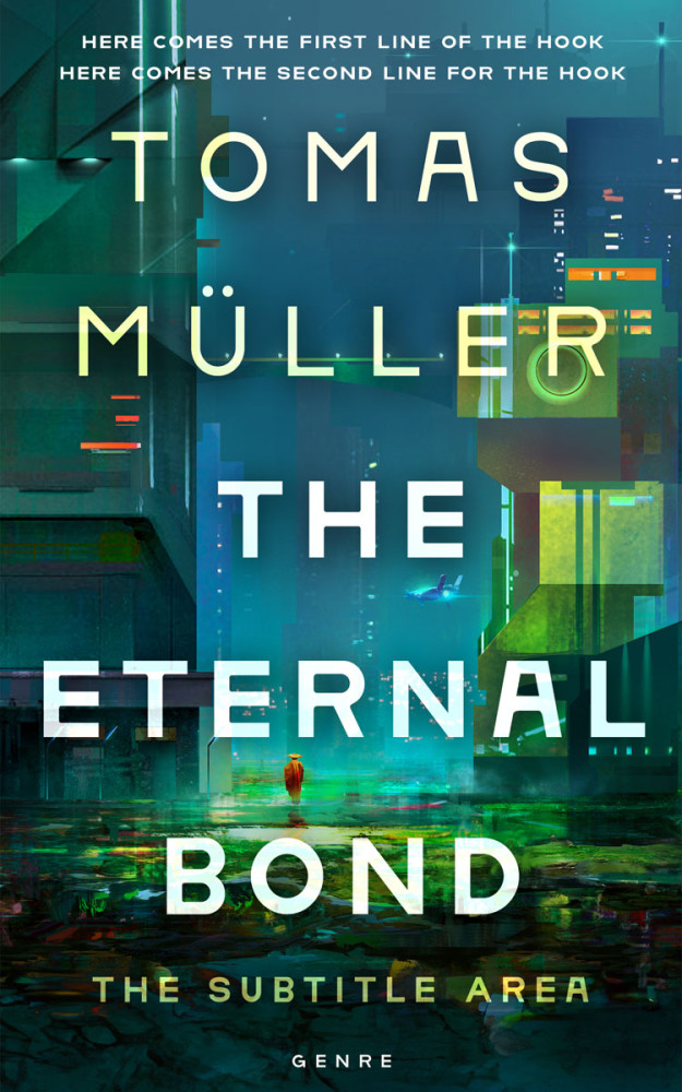 Front view of Nile Blue #28501 - Premade Science Fiction Book Cover