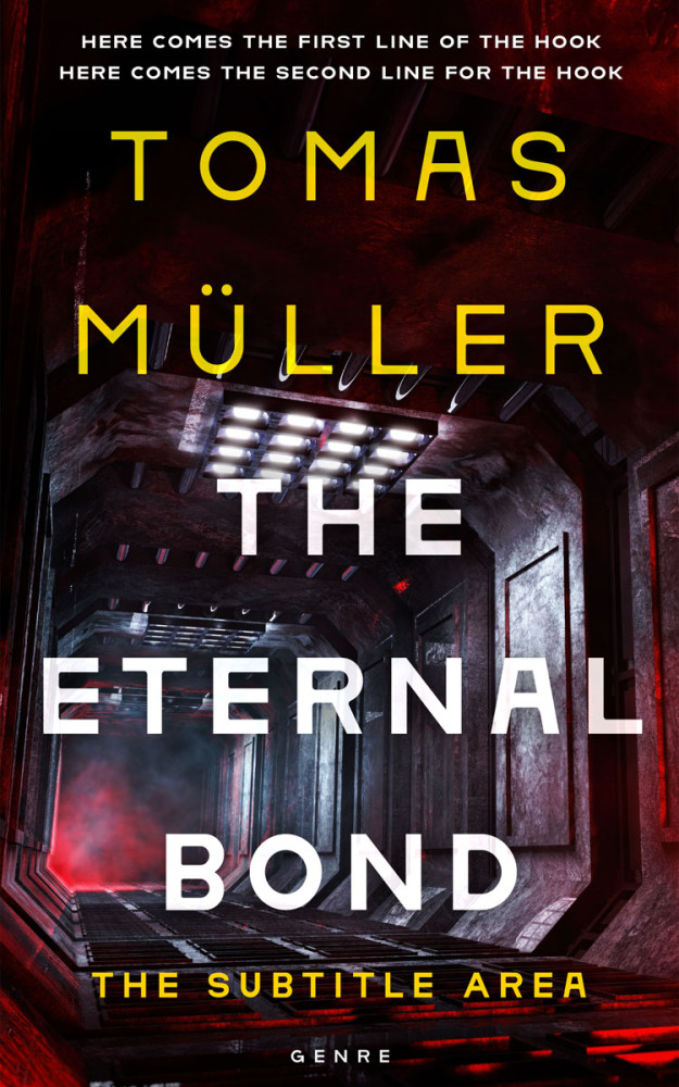 Front view of Gondola #28502 - Premade Science Fiction Book Cover