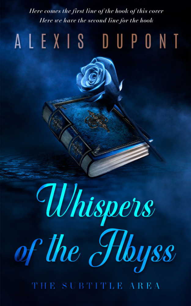 Front view of Black Pearl #28512 - Premade Poetry Book Cover