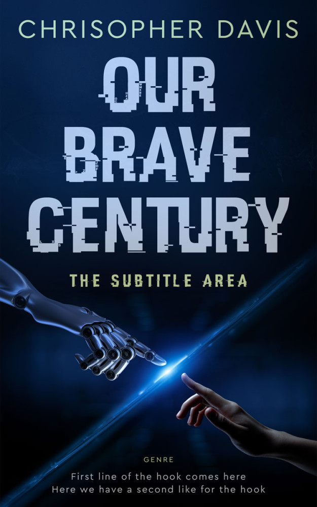 Front view of Black Pearl #28517 - Premade Science Fiction Book Cover