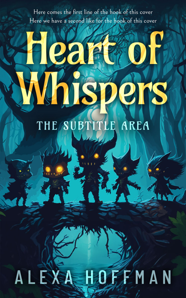 Front view of Black #28560 - Premade Fantasy Book Cover