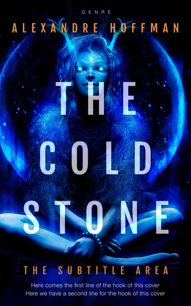 Front view of Black Pearl #28693 - Premade Fantasy Book Cover