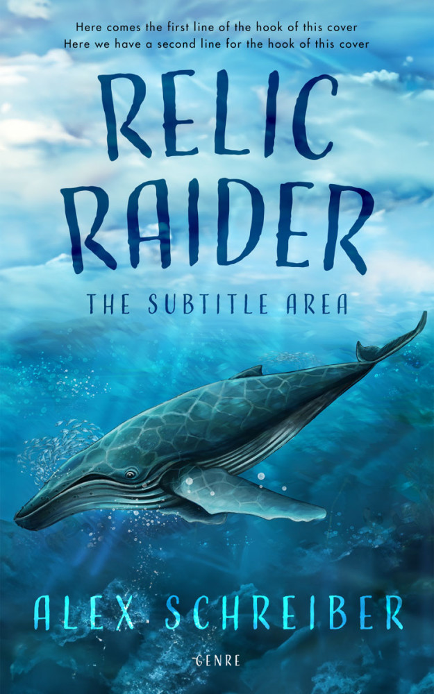 Front view of Chathams Blue #28786 - Premade Fantasy Book Cover