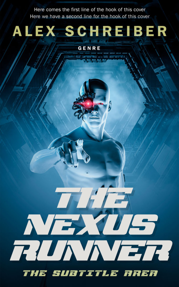 Front view of Conch #28849 - Premade Science Fiction Book Cover