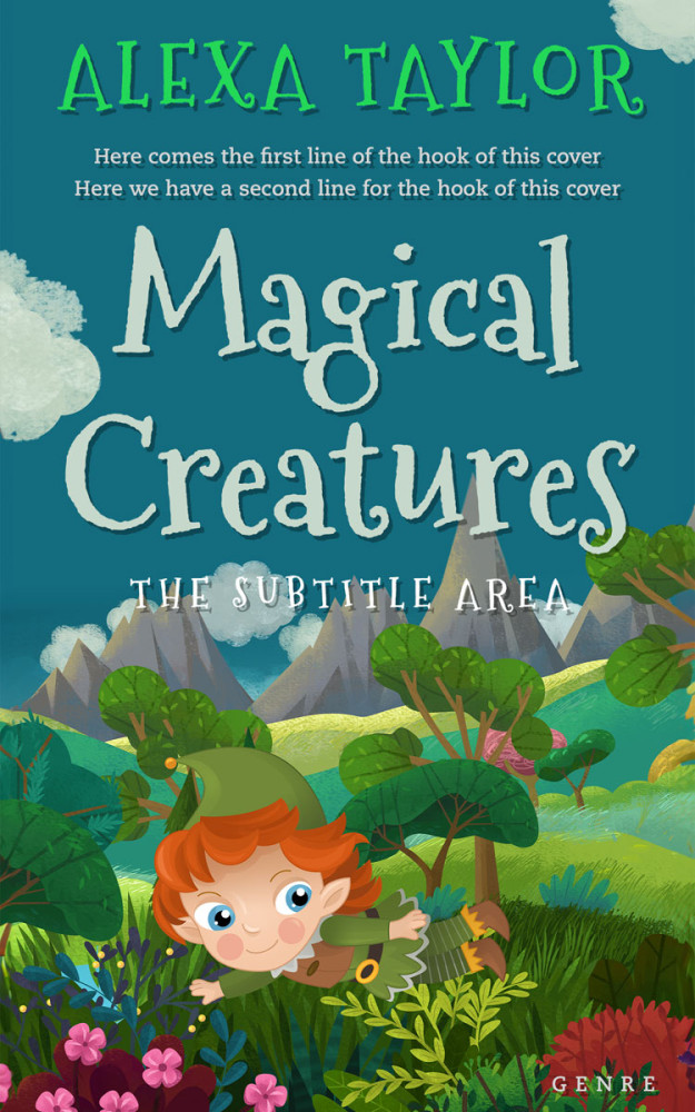 Front view of Elm #28928 - Premade Fantasy Book Cover