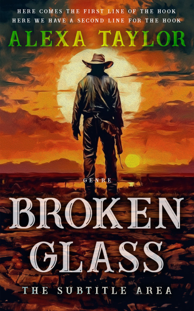 Front view of Raw Sienna #28979 - Premade Action & Adventure Book Cover