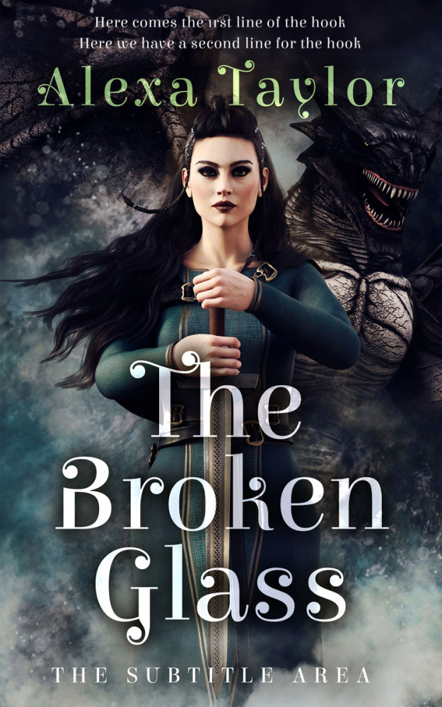 Front view of Shark #28990 - Premade Fantasy Book Cover