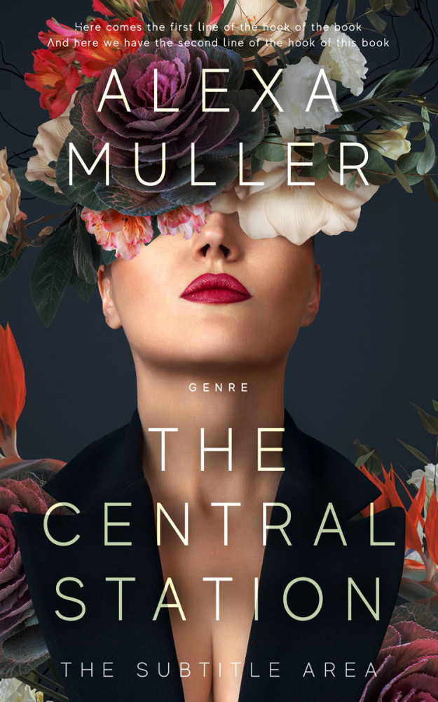 Front view of Old Rose #29164 - Premade Abstract Book Cover