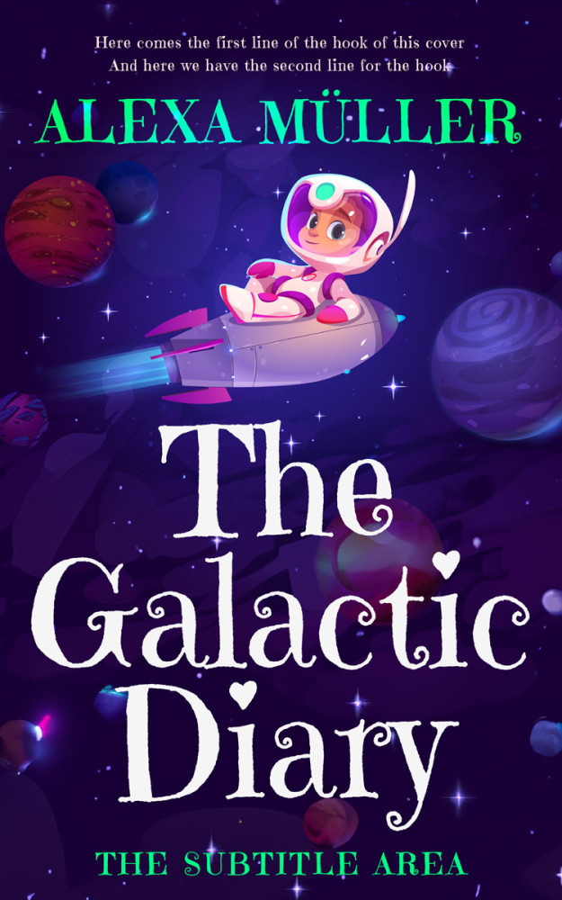 Front view of Violet #29240 - Premade Science Fiction Book Cover